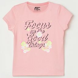 Fame Forever by Lifestyle Girls Pink Printed Typography Printed T-shirt-image-6