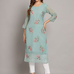 VAIRAGEE  Floral Embroidered Georgette Kurta-40