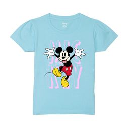 Wear Your Mind Girls Mickey Mouse Printed Pure Cotton T-shirt-picture-4