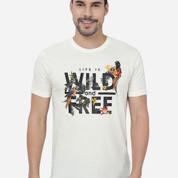 Greenfibre Typography Printed Slim Fit Cotton T-shirt-image-48