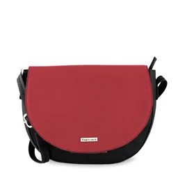 Fastrack Red Colourblocked PU Half Moon Sling Bag image 1