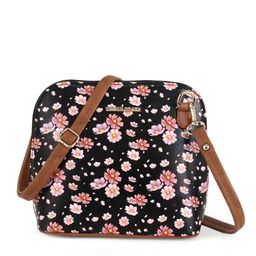WOMEN MARKS Women Black Floral Printed PU Shopper Sling Bag-39