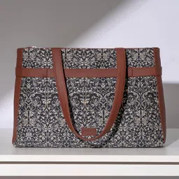 ZOUK Ethnic Motifs Printed Structured Tote Bag image 1