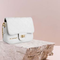Fastrack White Quilted Sling Bag-50