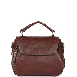 Celtic Women Textured Crossbody Leather Sling Bag-image-8