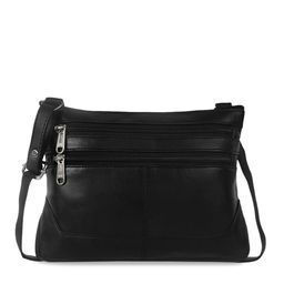 CIMONI Leather Structured Sling Bag With Zip Detail-image-12