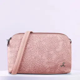 Mochi Pink Printed PU Structured Sling Bag-43