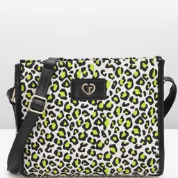 Caprese Women Abstract Printed Structured Sling Bag-10