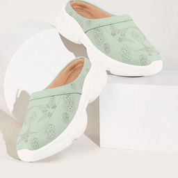FAUSTO Women Textured Lightweight Mules Sneakers-50