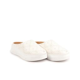 FAUSTO Women Textured Round Toe Memory Foam Mule Sneakers-14