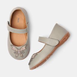 R&B Girls Grey PU Slip-On Sneakers-picture-1