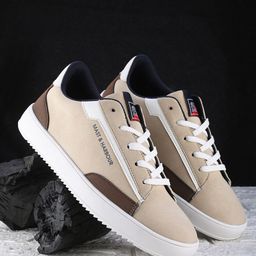 Mast & Harbour Men Beige Round Toe Lightweight Sneakers-picture-47