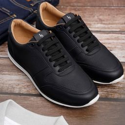 LOUIS STITCH Men's Casual Diamond Embossed Sneakers-image-21
