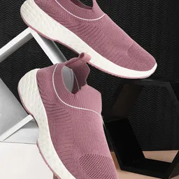 Carlton London sports Women Textured Lightweight Slip-On Sneakers-image-61