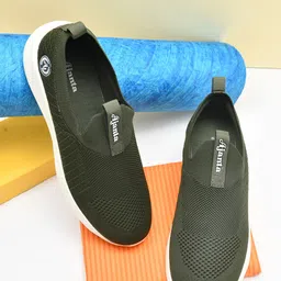 Ajanta Men Textured Lightweight Slip-On Sneakers-36