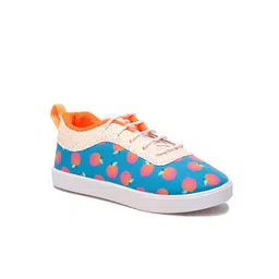 YK Girls Apple Printed Canvas Contrast Sole Sneakers-37