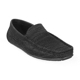 Metro Men Woven Design Suede Loafers-picture-57