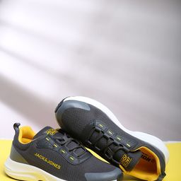 Jack & Jones Men Grey Woven Design Sneakers-28