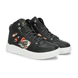 Hundo P Men Printed Round Toe Sneakers-image-36