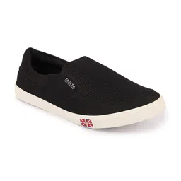FAUSTO Men Black Slip-On Sneakers-image-55