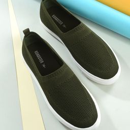 Roadster Men Woven Design Lightweight Slip-On Sneakers-picture-31