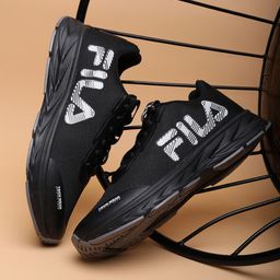 FILA Men Black Textured Sneakers-picture-12