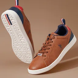 U.S. Polo Assn. Men Comfort Insole Contrast Sole Lace-Up Sneakers-47