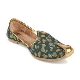 DESI COLOUR Men Printed Round Toe Mojaris-picture-3