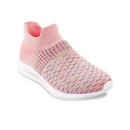 WALKWAY by Metro Women Peach-Coloured Woven Design Slip-On Sneakers-picture-6
