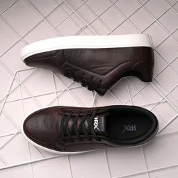 HRX by Hrithik Roshan Men Brown Contrast Sole Lace Up Sneakers-picture-32