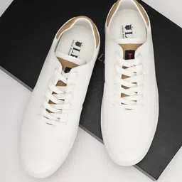 Louis Philippe Sport Men White PU Sneakers-picture-13
