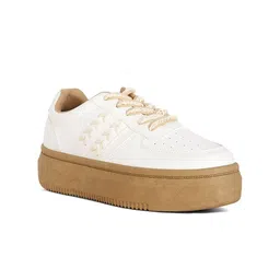 London Rag Women Perforated Cross Stitch Detail Sneakers-image-74