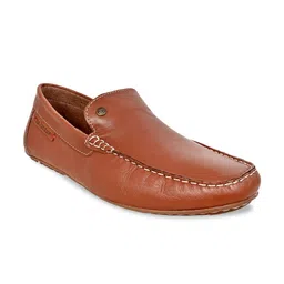 HX London Men Lightweight Comfort Insole Leather Penny Driving Shoes-image-56