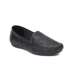Zoom Shoes Women Lightweight Laser Cuts Comfort Insole Leather Loafers-image-41