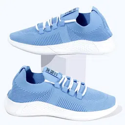 RapidBox Men Blue Woven Design Sneakers-image-14