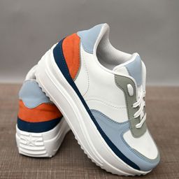 Killer Women Blue Colourblocked Sneakers-54
