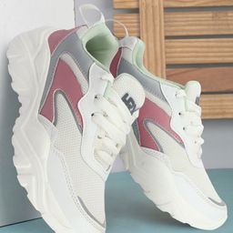 HRX by Hrithik Roshan Women Pink Colourblocked Round Toe Lightweight Sneakers-56