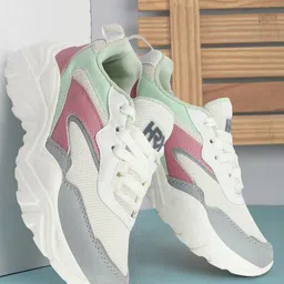 HRX by Hrithik Roshan Women White Colourblocked Round Toe Lightweight Sneakers-36