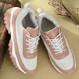 DEAS Women Peach-Coloured Colourblocked Sneakers-picture-11