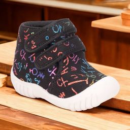 Lil Lollipop Kids Printed Comfort Insole Contrast Sole Musical Mid-Top Velcro Sneakers-image-40