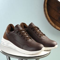 Roadster Men Brown Printed Sneaker Casual Shoes-image-27