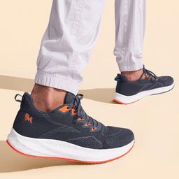 NEEMANS Unisex Textured Lightweight Contrast Sole Lace-Ups Sneakers-14