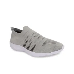 TPENT Men Grey Slip-On Sneakers-image-23