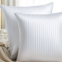 Nivasam 2-Pcs White Striped Cushions-image-11