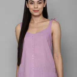 Allen Solly Woman Purple Solid Top-image-15