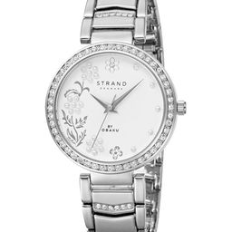 STRAND BY OBAKU Women White Brass Patterned Dial & Silver Toned Stainless Steel Straps Analogue Watch S713LHCWSC-image-15