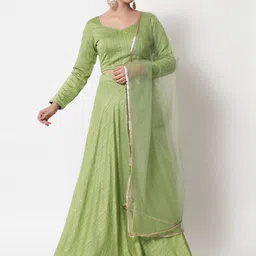 DIVASTRI Sequinned Embellished Semi-Stitched Lehenga & Unstitched Blouse With Dupatta-picture-6