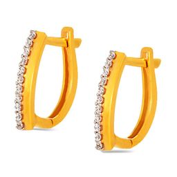 BHIMA 22KT Gold Hoop Earrings- 2.54 gm-image-4