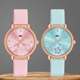 Shocknshop Women Pack of 2 Leather Straps Analogue Watch MT518-520-image-9
