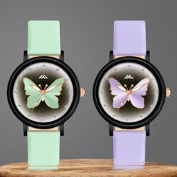 Shocknshop Women Pack Of 2 Leather Straps Analogue Watch MT521-524-image-88